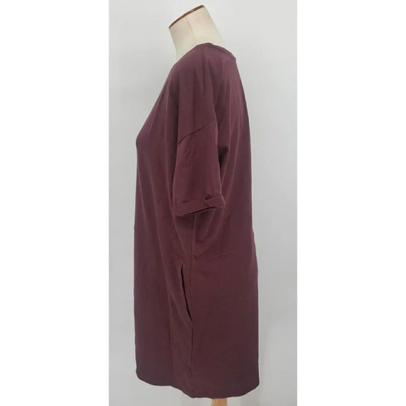 Eileen Fisher Shirt Tunic Dress Womens Brown Organic Cotton Spandex Stretch PM - Picture 6 of 11